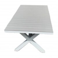 Oxford matbord 200 cm - Vit/grå