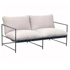 Raspö loungesoffa - Svart / Vit