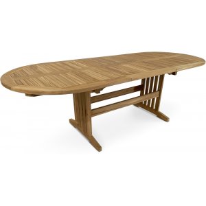 Saltö - Ovalt matbord i teak - Bordet är förlängningsbart 180/240 cm