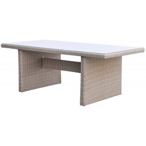 Hampton matbord i konstrotting 200x100 cm - Naturfärgad
