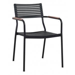 Pino stapelbar utestol - Svart / Beige