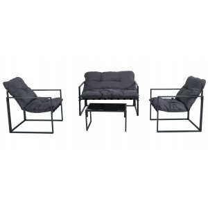 Solhult loungegrupp - Svart/grå