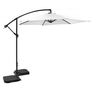 Hängparasoll Mallorca vit  Ø350 cm