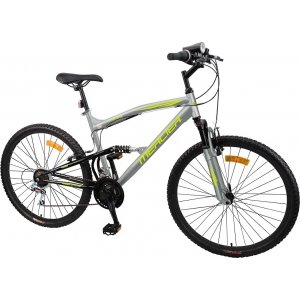 Mountainbike Full Suspension 26 - Silver/grön