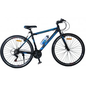 Mountainbike 700C Hybrid - Svart/blå