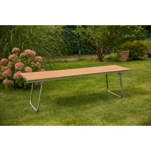 Möllan trädgårdsbänk - Teak / Galvaniserat stål