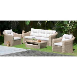 Utegrupp natur / offwhite - Saint Tropez + Rengöringsspray för utemöbler