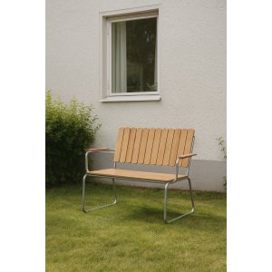 Möllan trädgårdssoffa - Teak/galvaniserat stål + Rengöringsspray för utemöbler