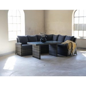 Kalmar - Soffgrupp med matbord + Textilimpregnering för utemöbler