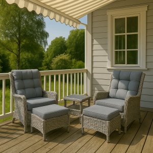 Haymond utemöbelset - Konstrotting | Grå + Textilimpregnering för utemöbler