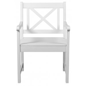 Utefåtölj vitt trä + Textilimpregnering för utemöbler