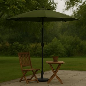 Parasoll - Fjällbacka | Ø200 cm | Mörkgrön + Textilimpregnering för utemöbler