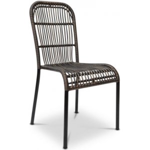 Brun konstrotting stol - Vilani + Rengöringsspray för utemöbler