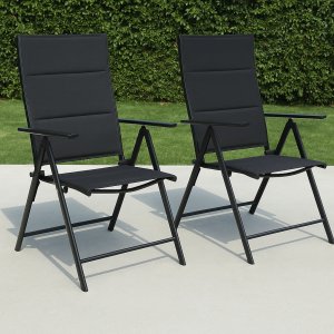 Asta svart positionsstol vadderad + Textilimpregnering för utemöbler