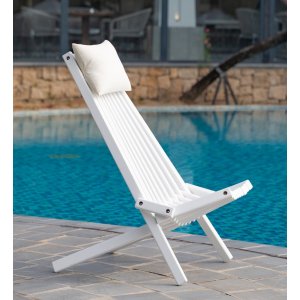 Calcutta solstol med nackkudde - Vit + Textilimpregnering för utemöbler