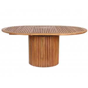 Saltö runt förlängningsbart matbord i teak Ø115 + 40 cm + Textilimpregnering för utemöbler