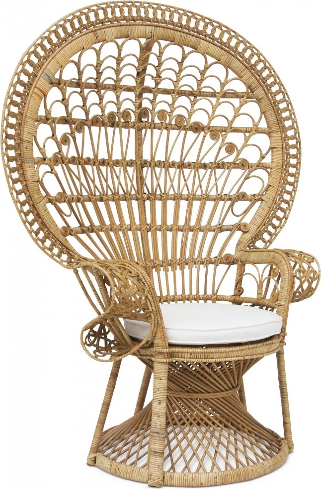 Påfågel fåtölj i rotting