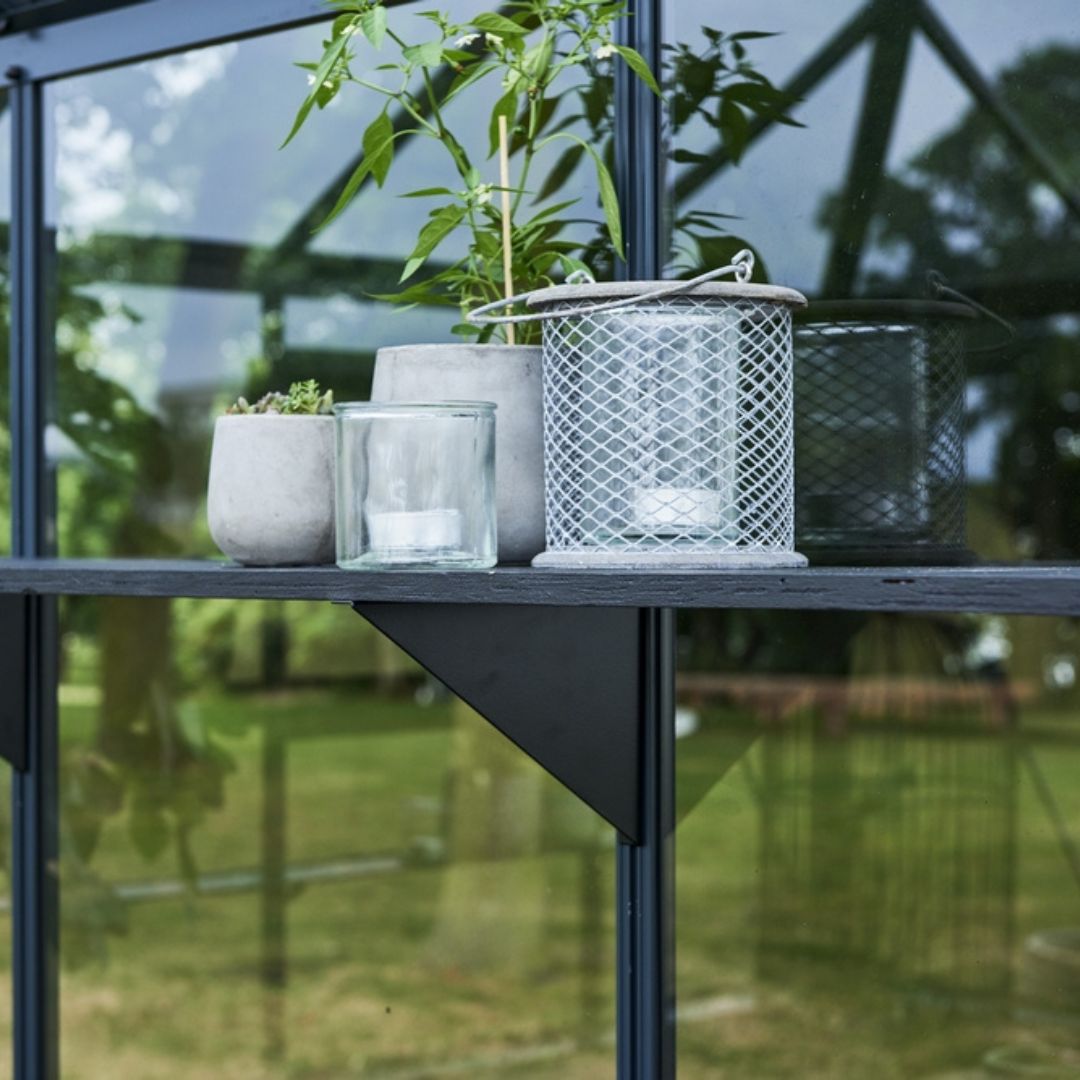 Svarta hyllkonsoller 25 cm för växthus Juliana - Konsoll