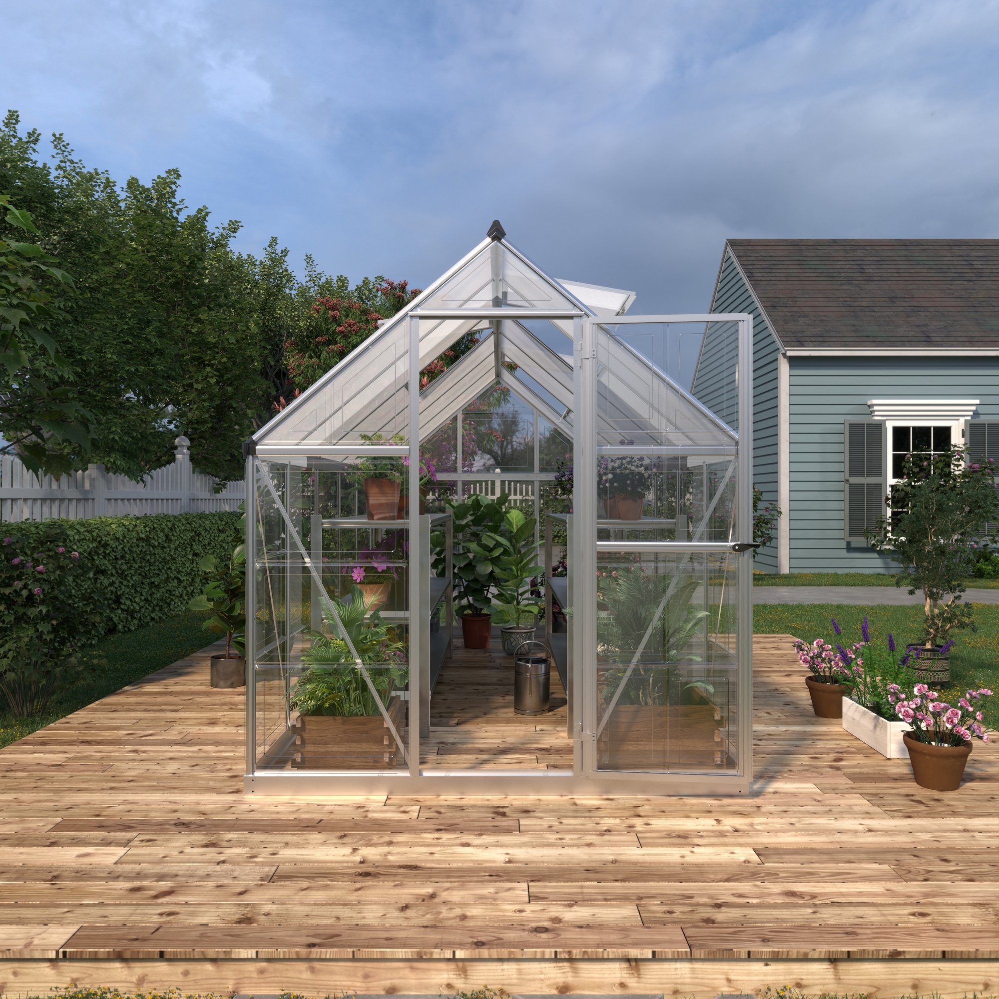 Växthus Crystal Gardeney 4,4 m² - Aluminium & Polykarbonat