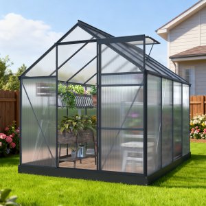 Växthus 4,4 m² polykarbonat plast - Enkel montering