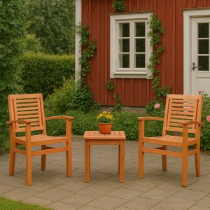 Cafégrupp Hampton teakmöbler utomhus 50 cm