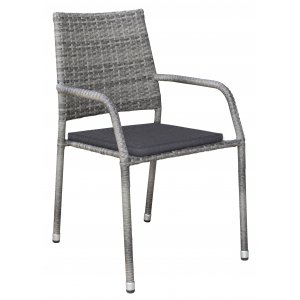 Ida sittdyna antracitgrå polyester 40x45 cm för trädgårdsstol