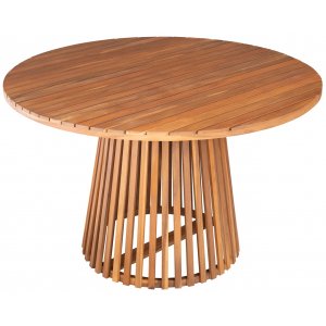 Runt matbord Ø140 cm - Trädgårdsbord i trä