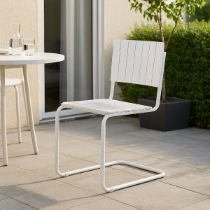 Stapelbar stol utan armstöd vit Holmsund utemöbler