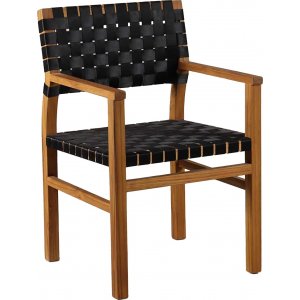 Teakstol med sadelgjord - Trädgårdsstol utomhus i teak