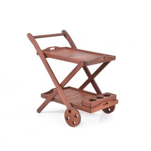 Serveringsvagn utomhus Orangeri Meranti-trä Hecht - Utemöbler