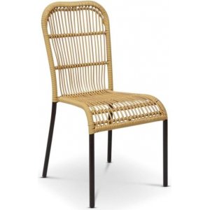 Konstrotting stol natur - Trädgårdsstol utomhus aluminium ben