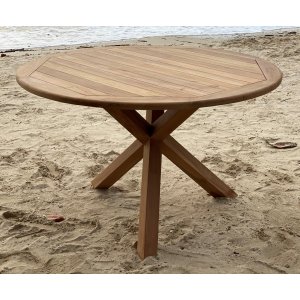 Runt teak matbord utomhus 120 cm - Saltö trädgårdsbord