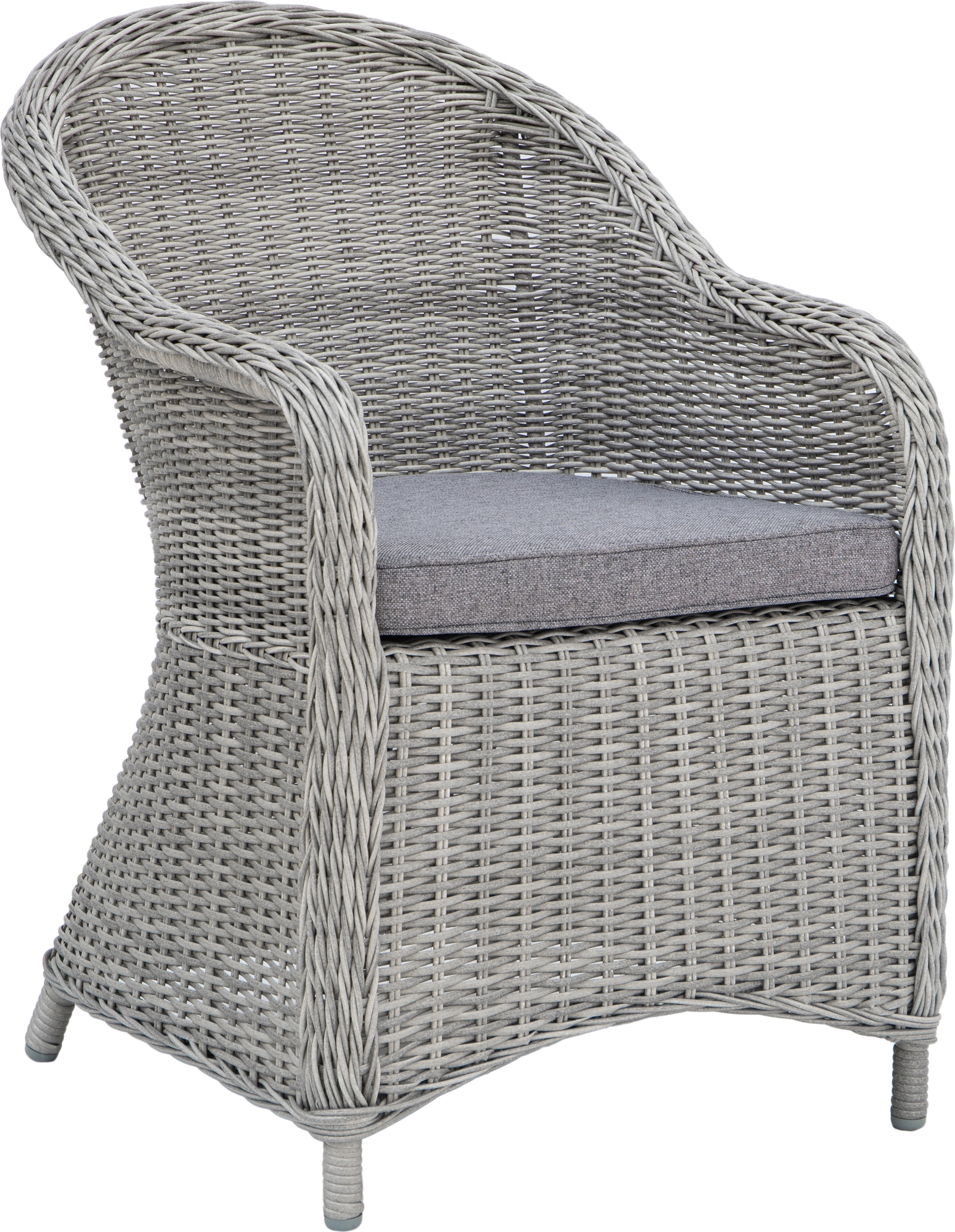 Utefåtölj Mercury grå konstrotting med dyna - Skånska Möbelhuset