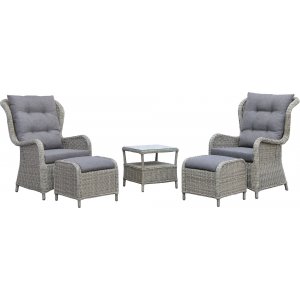 Loungegrupp utomhus konstrotting fåtöljer & bord Milano