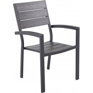 Las Vegas karmstol utomhus svart/grå aintwood