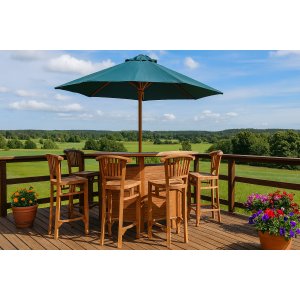 Förlängningsbar matgrupp utomhus teak 97/180 cm trädgård